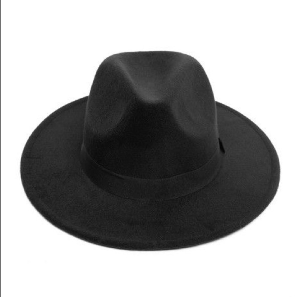 Black Panama Felt Hat